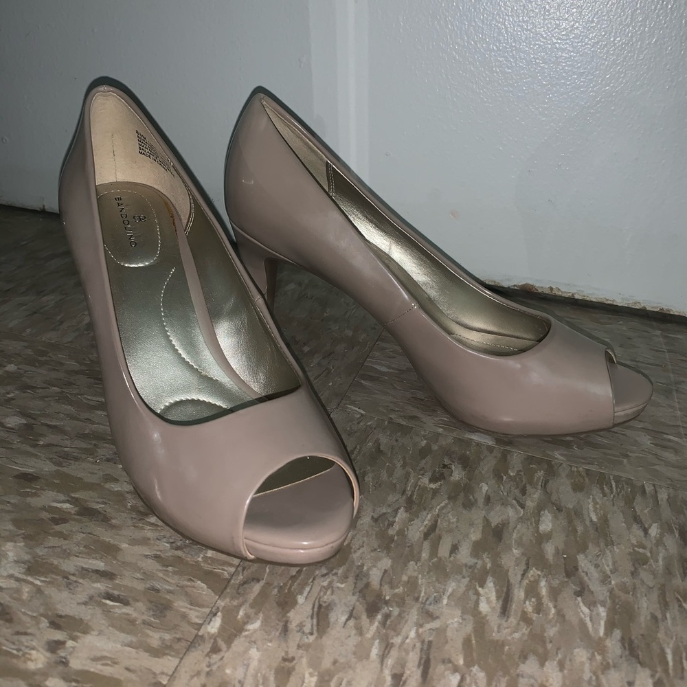 Bandolino Raina Nude Peep Toe Pumps